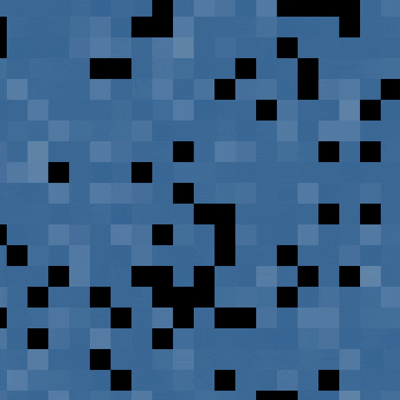 Pixelated noise that changes dynamically, mimicking data flow or sound signals.