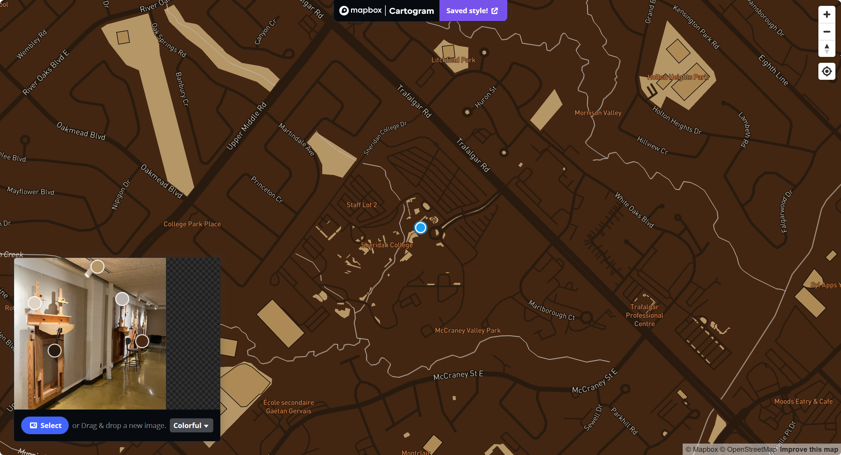 Map of Sheridan Corridor Viewing