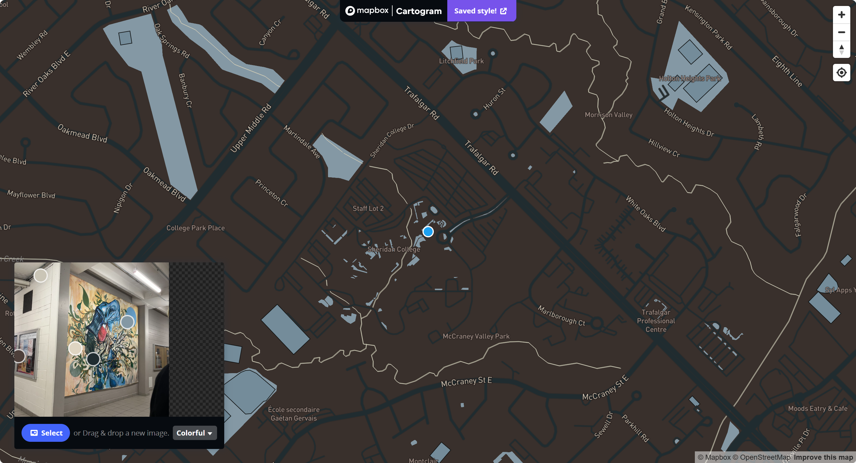 Map of Sheridan Corridor Viewing