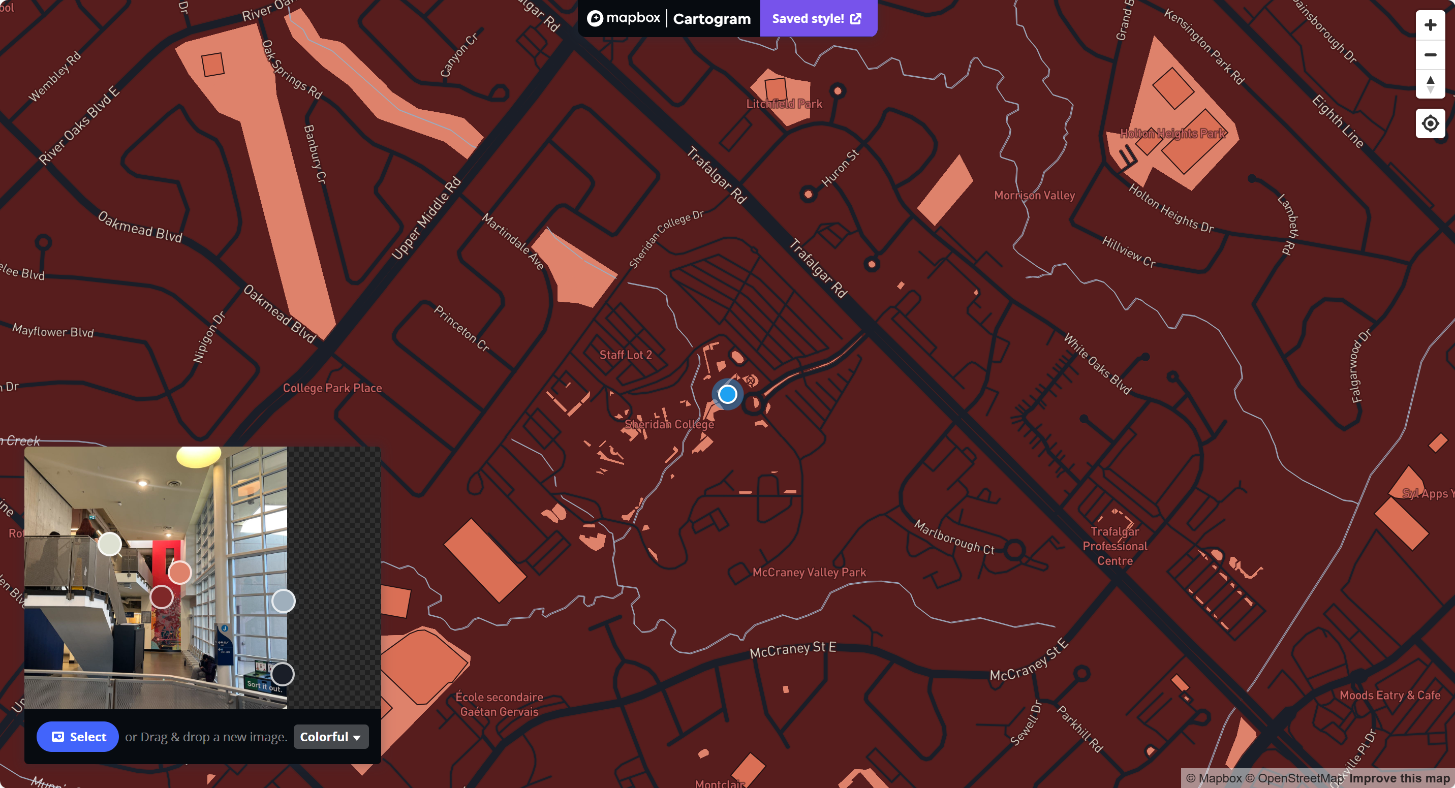 Map of SheridanJ Building Viewing