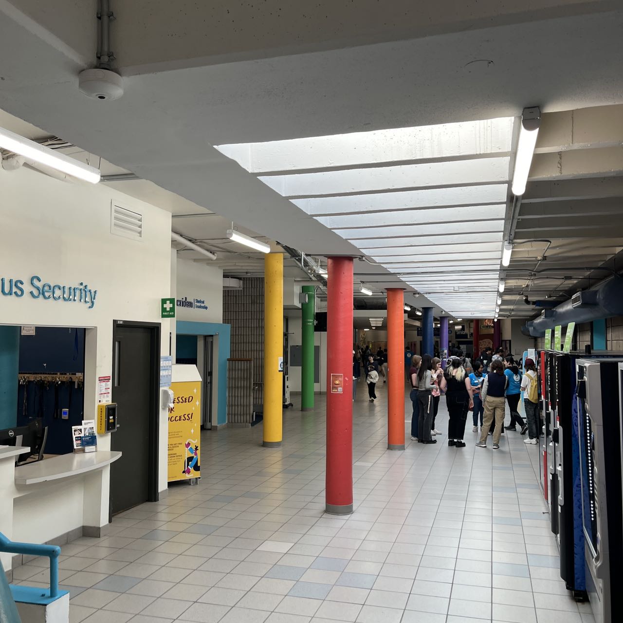 Interior corridors at Sheridan School